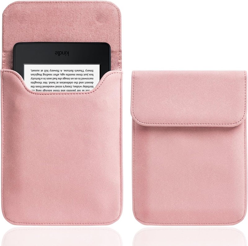 WALNEW 6" Inch Sleeve for Kindle 2024/6" Kindle Paperwhite - Protective Pouch Bag Case Cover, Pink - Image 1